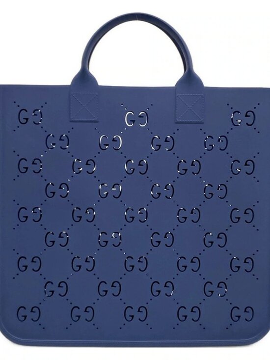 Gucci Handbags - GUCCI Children's GG Tote Bag 679365 Blue Rubber Tote Bag